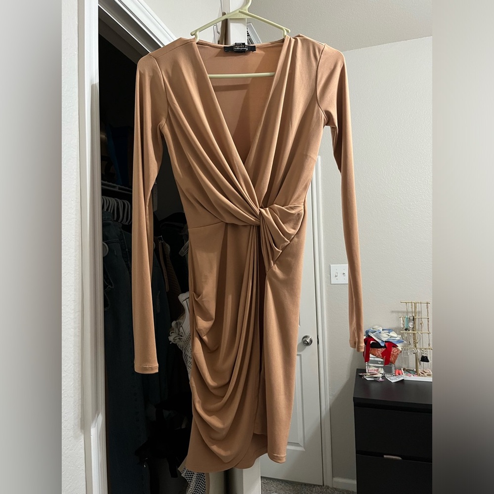 Tan mini dress